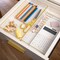 Martha Stewart Kerry 3 Pack Plastic Stackable Office Desk Drawer Organizers with Gold Trim, 12 x 6 BE-PB8973-G-3-CLRGLD-MS - alternate 1